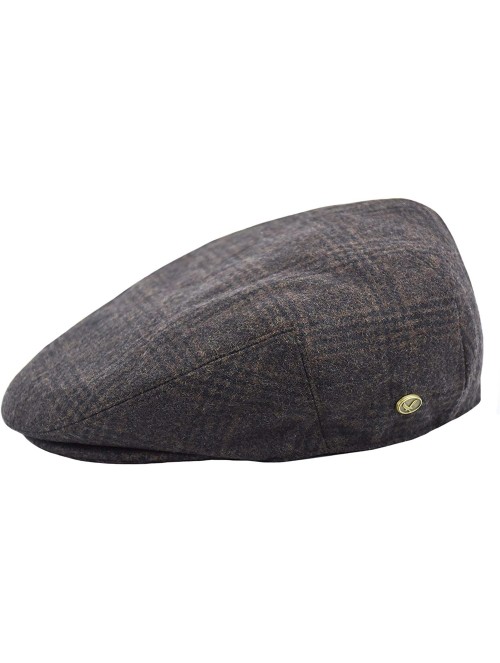 Newsboy Caps Classic Men's Flat Hat Wool Newsboy Herringbone Tweed Driving Cap - Iv1930-lt.brown - CV18IDR38R2 $19.18