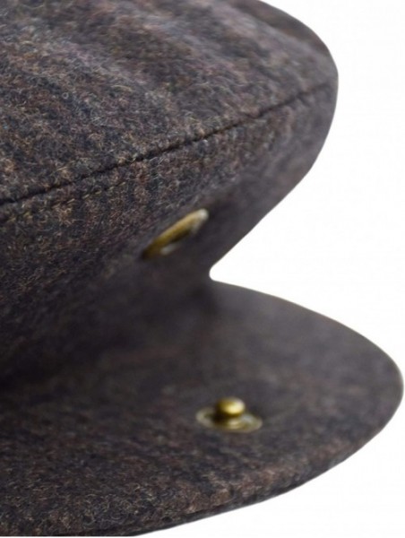 Newsboy Caps Classic Men's Flat Hat Wool Newsboy Herringbone Tweed Driving Cap - Iv1930-lt.brown - CV18IDR38R2 $19.18