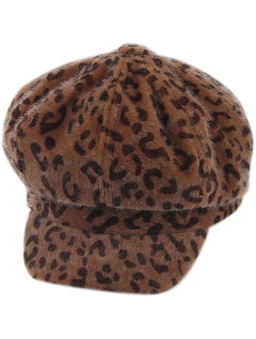 Skullies & Beanies Winter Decoration with Leopard Women's Cap Beret Warm Fashion Hat - Multicolor c - CD18KQYDD2Q $11.44