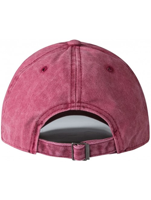 Baseball Caps Men Women Plain Cotton Adjustable Washed Twill Low Profile Baseball Cap Hat(A1008) - Red - CE185UD6D4U $16.33