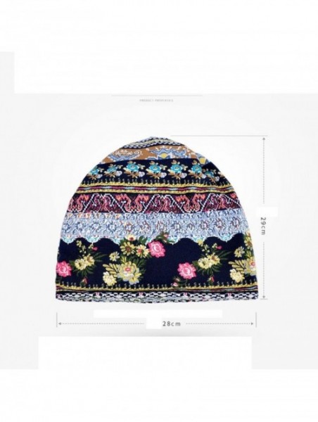 Skullies & Beanies Scarves-Unisex Print Hat Ruffle Cancer Hat Beanie Collar Turban Head Wrap Cap - A - CD18C62AO2C $11.49