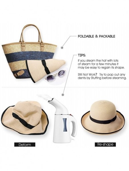 Fedoras Womens Wide Roll Up Brim Packable Straw Sun Cloche Hat Fedora Summer Beach 55-58cm - Beige_89316 - CZ18D2KMA2G $24.37