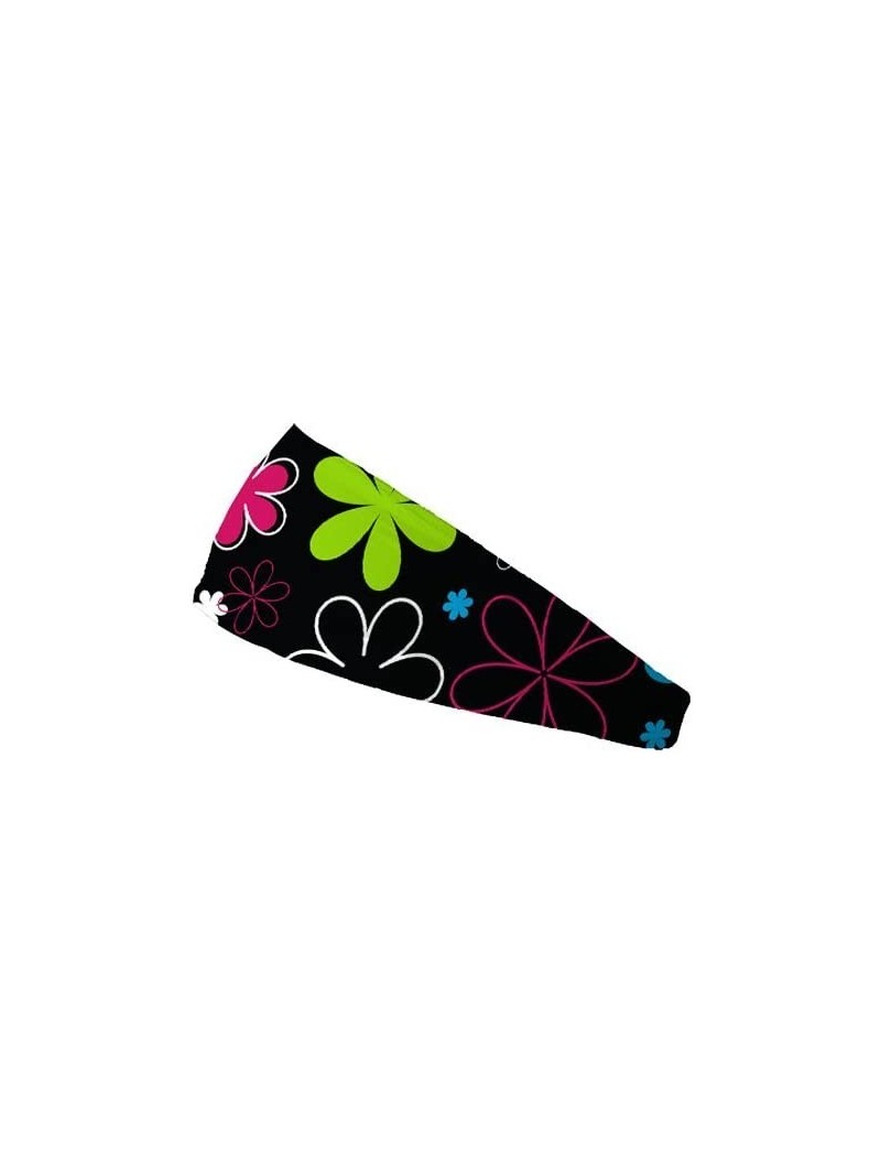 Headbands Floral Colorful Moisture Wicking 4" Headband - CD12CW7OOMP $11.43