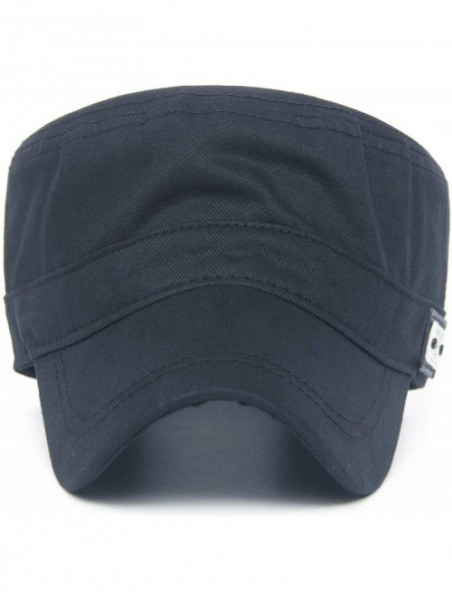 Baseball Caps Cotton Cadet Cap Army Military Caps Flat Hats Unique Design Big Head - Style02-grey - CL12093J37P $14.37