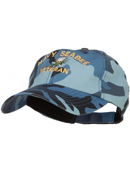 Baseball Caps Navy Seabee Veteran Military Embroidered Enzyme Camo Cap - Sky - C318CGLS7SA $34.10