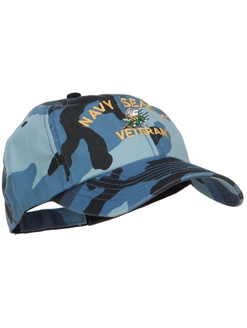 Baseball Caps Navy Seabee Veteran Military Embroidered Enzyme Camo Cap - Sky - C318CGLS7SA $34.10