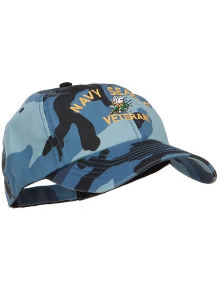 Baseball Caps Navy Seabee Veteran Military Embroidered Enzyme Camo Cap - Sky - C318CGLS7SA $34.10