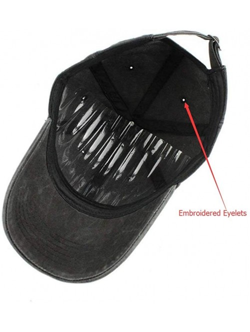 Baseball Caps Skip A Straw Save A Turtle? Dad Denim Hat Washed Baseball Cap Adjustable Men - CF18SQW2AWM $19.16