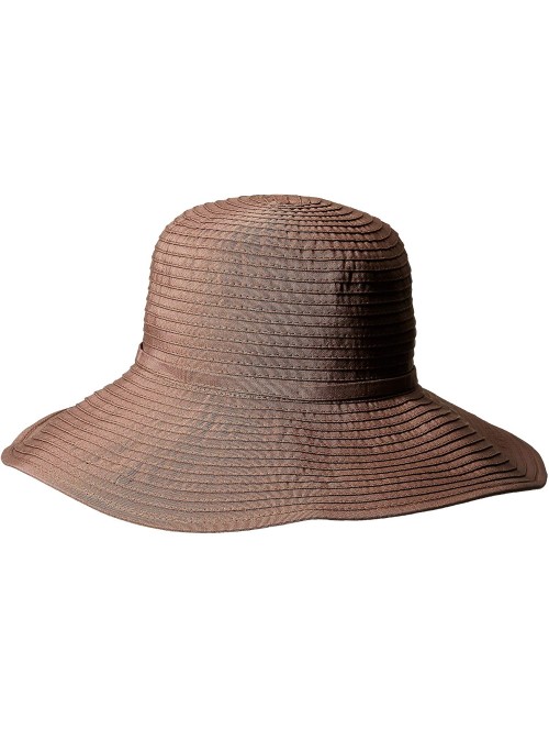 Sun Hats Women's Ribbon Medium Brim Floppy - Bark - CM115UUU14H $32.15