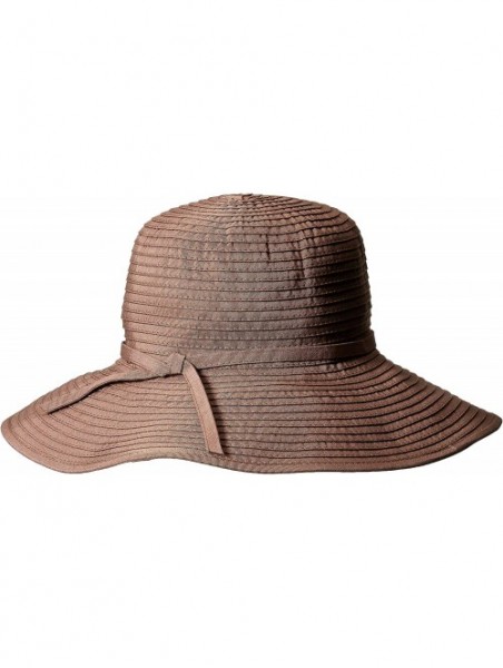 Sun Hats Women's Ribbon Medium Brim Floppy - Bark - CM115UUU14H $32.15