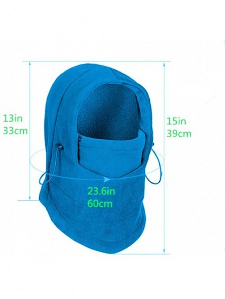 Balaclavas Balaclava Helmet Windproof Ski Mask Soft Warm Fleece Hat for Winter Outdoor Sports - Blue - CC189D8SES0 $13.10