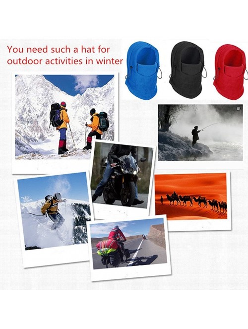 Balaclavas Balaclava Helmet Windproof Ski Mask Soft Warm Fleece Hat for Winter Outdoor Sports - Blue - CC189D8SES0 $13.10