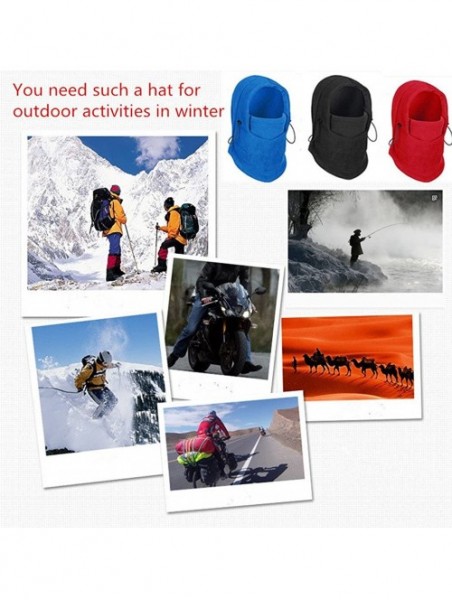 Balaclavas Balaclava Helmet Windproof Ski Mask Soft Warm Fleece Hat for Winter Outdoor Sports - Blue - CC189D8SES0 $13.10