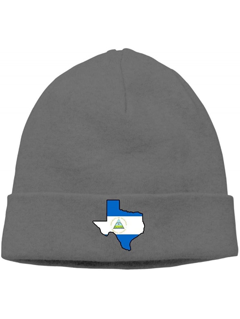 Skullies & Beanies Unisex Nicaragua Flag Texas Map Soft Skull Cap - Deepheather - CZ18IWIOHXG $15.93