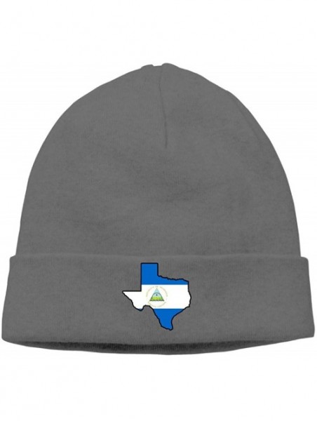 Skullies & Beanies Unisex Nicaragua Flag Texas Map Soft Skull Cap - Deepheather - CZ18IWIOHXG $15.93