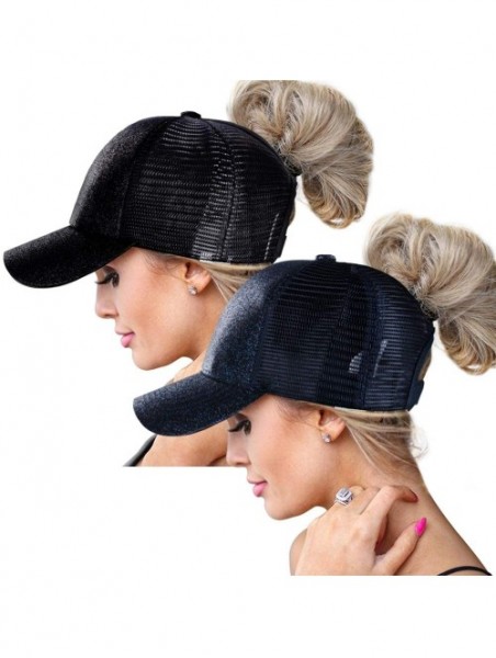 Sun Hats Ponytail Baseball Glitter Ponycaps Adjustable - CI18R3OMS0Y $17.55