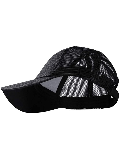 Sun Hats Ponytail Baseball Glitter Ponycaps Adjustable - CI18R3OMS0Y $17.55