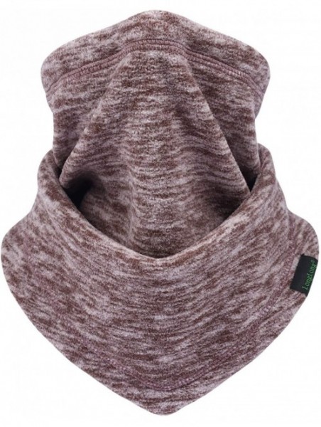 Balaclavas Neck Warmer Gaiter- Winter Thicken Soft Elastic Fleece Skiing Face Scarf Mask - Coffee - CF18WTOAC6E $12.18