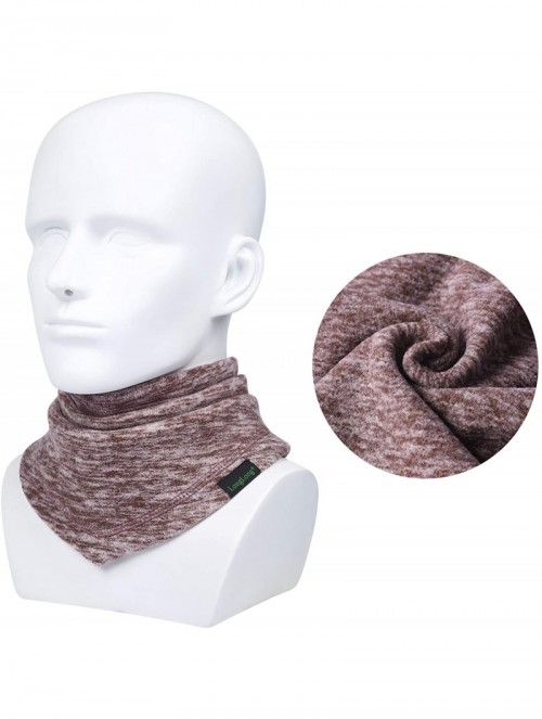 Balaclavas Neck Warmer Gaiter- Winter Thicken Soft Elastic Fleece Skiing Face Scarf Mask - Coffee - CF18WTOAC6E $12.18