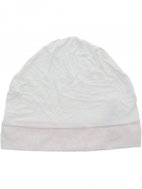 Skullies & Beanies No Slip Cotton Wig Liner for Hats- Caps and Wigs - Cream - CG182YXQI3A $17.91