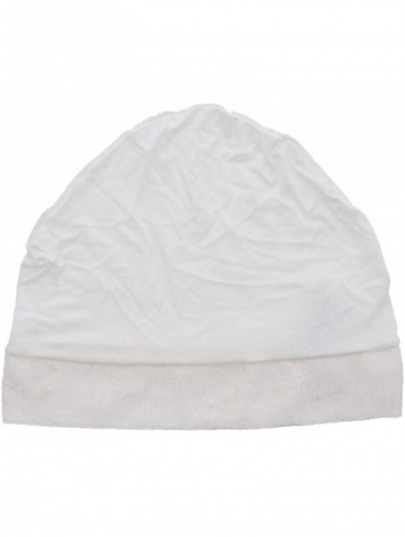 Skullies & Beanies No Slip Cotton Wig Liner for Hats- Caps and Wigs - Cream - CG182YXQI3A $17.91