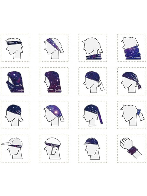 Balaclavas Face Mask Seamless Rave Bandana Dust Wind UV Protection Neck Gaiter Mask Headwear - Galaxy6 - C4197X2ZHII $17.42