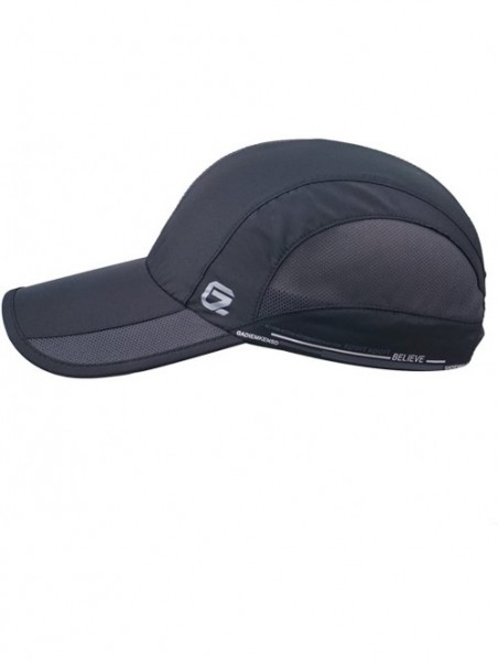 Baseball Caps Quick Dry Sports Hat Lightweight Breathable Soft Outdoor Running Cap - Black - CX182HRE2RS $19.84