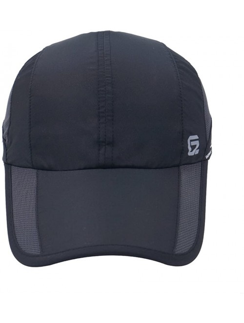 Baseball Caps Quick Dry Sports Hat Lightweight Breathable Soft Outdoor Running Cap - Black - CX182HRE2RS $19.84