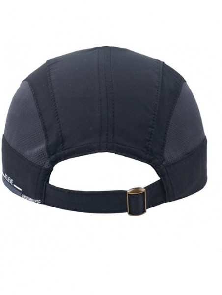 Baseball Caps Quick Dry Sports Hat Lightweight Breathable Soft Outdoor Running Cap - Black - CX182HRE2RS $19.84