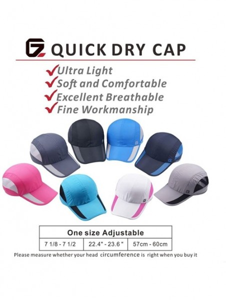 Baseball Caps Quick Dry Sports Hat Lightweight Breathable Soft Outdoor Running Cap - Black - CX182HRE2RS $19.84