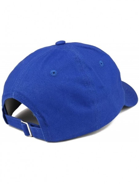 Baseball Caps Vegan for Life Embroidered Low Profile Brushed Cotton Cap - Royal - CL188TKSKNL $26.50