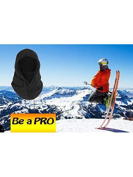 Balaclavas 6 in 1 Balaclava Windproof Winter Face Mask - Ski & Motorcycle Fleece Face Mask - Black - CG12OBKG1NB $16.70