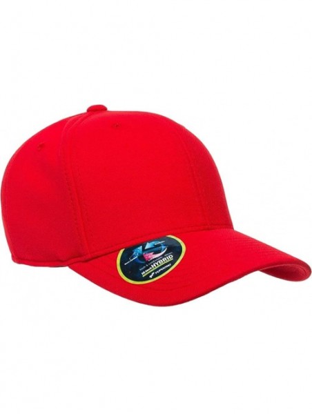 Baseball Caps One Ten Cool & Dry Mini Pique Cap - Water Resistent - Adjustable - 110P - Red - CF12LLFN4QL $16.08