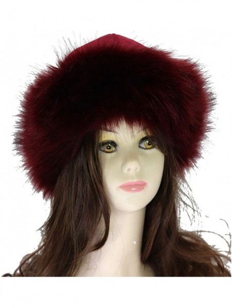 Cold Weather Headbands Faux Fur Hat for Women Winter Warm Fox Beanie Hat Fluffy Thick Vintage Hats Cossak Russian Style Hat C...