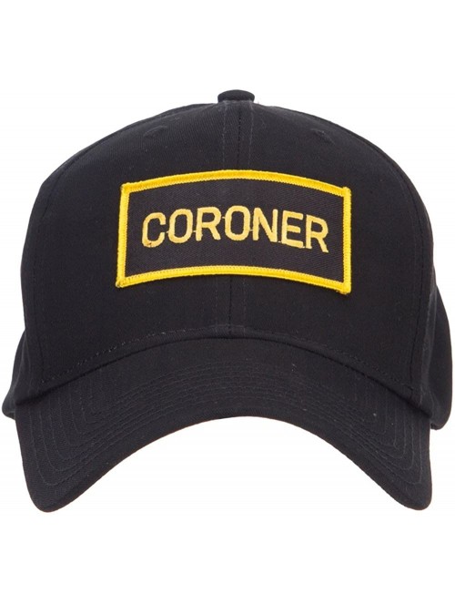 Baseball Caps Coroner Text Law Forces Patched Cap - Black - C4124YMT17T $21.84