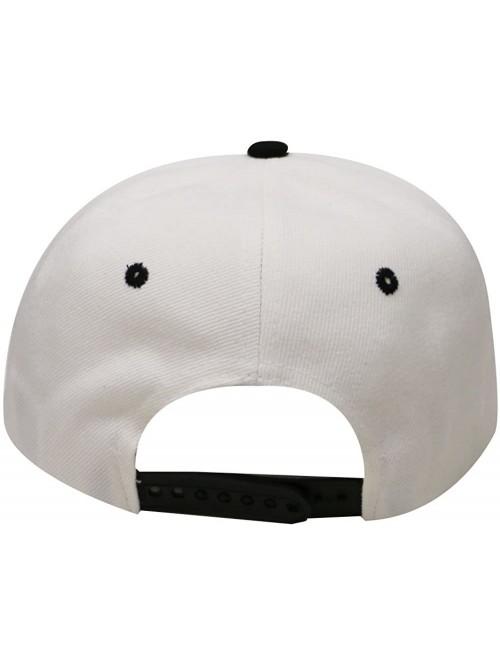 Baseball Caps Swag Snapback Caps - White/Black - CS18DHIX7QM $21.40