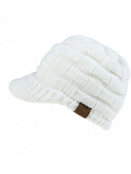 Skullies & Beanies Women Knitted Cap Winter Warm Ponytail Beanie Hats & Caps - White - CP192KMCD5X $18.66