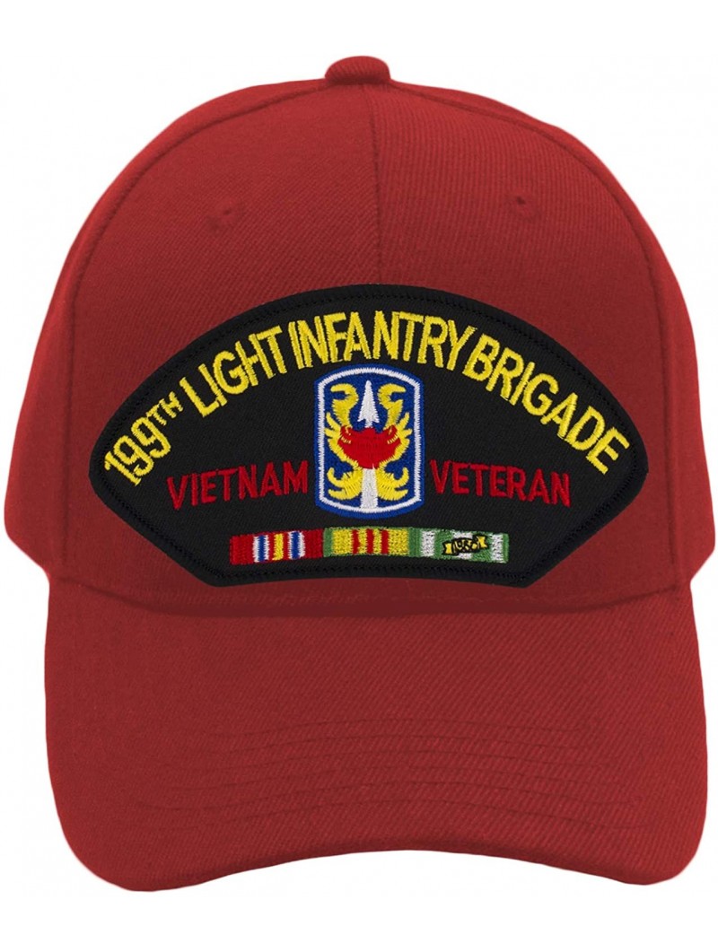 Baseball Caps 199th Light Infantry Brigade - Vietnam Hat/Ballcap Adjustable One Size Fits Most - Red - C118K7C8GA2 $33.21