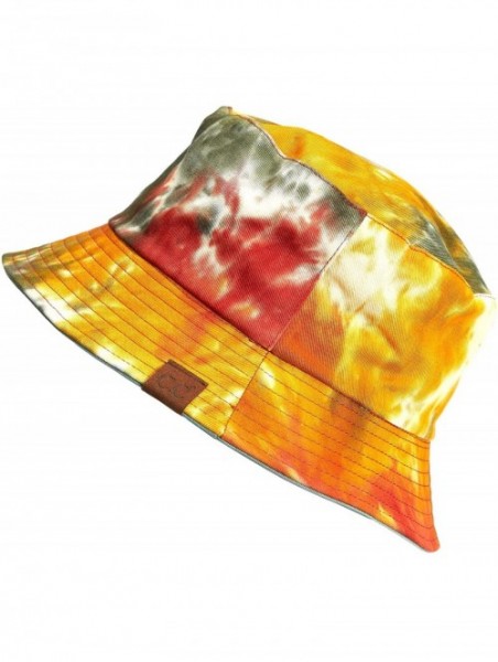 Bucket Hats Exclusives Galaxy Bucket Hat Cotton Reversible Tie Dyed Boonie Cap(ST-2176) - Mustard - CI18RD4ZZRM $17.96