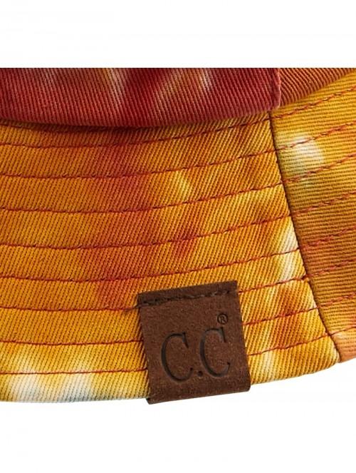 Bucket Hats Exclusives Galaxy Bucket Hat Cotton Reversible Tie Dyed Boonie Cap(ST-2176) - Mustard - CI18RD4ZZRM $17.96