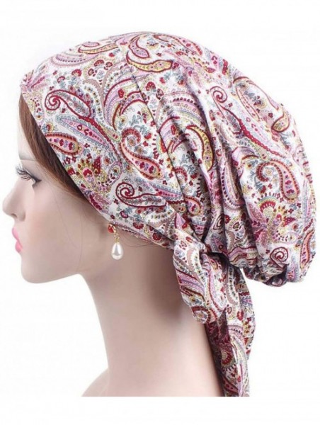 Skullies & Beanies Chemo Headwear Cancer Cap for Women Sleep Headscarf Bonnet Headwrap - 9 - CT18RS48L3I $16.90