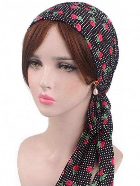 Skullies & Beanies Chemo Headwear Cancer Cap for Women Sleep Headscarf Bonnet Headwrap - 9 - CT18RS48L3I $16.90