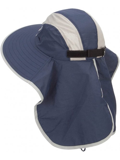 Sun Hats Talson UV Large Bill Flap Hat - Navy - C1124YHBFD7 $23.37