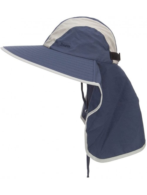 Sun Hats Talson UV Large Bill Flap Hat - Navy - C1124YHBFD7 $23.37