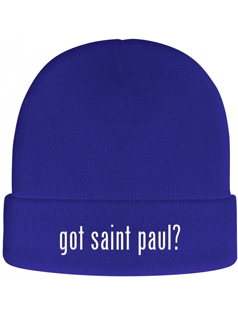 Skullies & Beanies got Saint? - Soft Adult Beanie Cap - Blue - CT18AXDGEMH $20.73