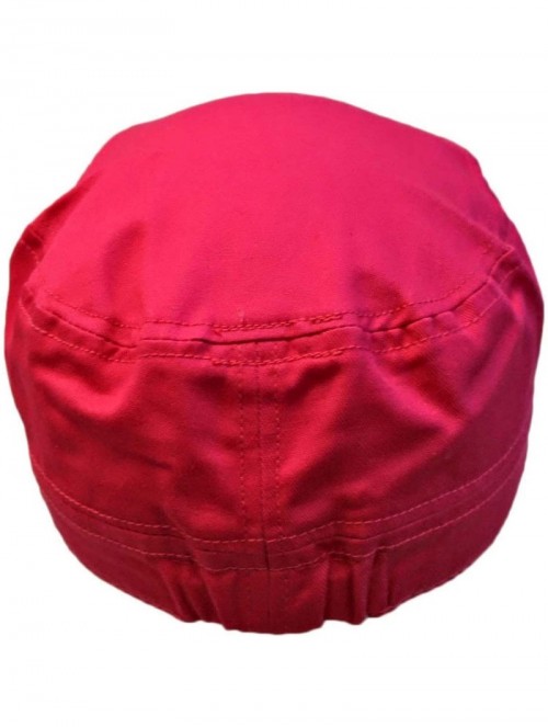 Newsboy Caps Pink Cotton Cadet Cap Hat with Fleur De Lis - C511DBWNE4F $28.35