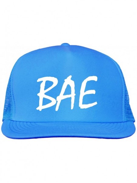 Baseball Caps BAE Bright neon Truckers mesh snap Back hat - Neon Blue - CJ11XGELT45 $19.87