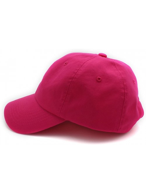 Baseball Caps Baseball Cap Men Women-Cotton Dad Hat Plain - Hot Pink - CB12N1SPP38 $14.70