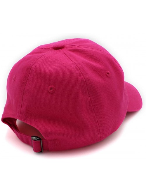 Baseball Caps Baseball Cap Men Women-Cotton Dad Hat Plain - Hot Pink - CB12N1SPP38 $14.70