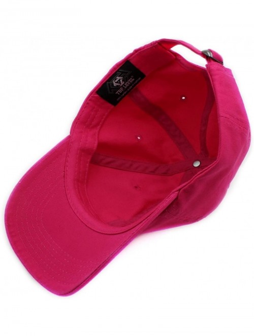 Baseball Caps Baseball Cap Men Women-Cotton Dad Hat Plain - Hot Pink - CB12N1SPP38 $14.70